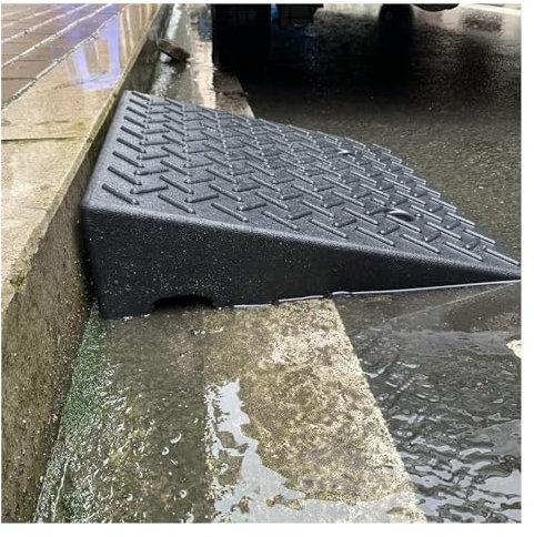 Schwellenrampen For Türen, 5,1 Cm, 10,2 Cm, 15,2 Cm, 20,3 Cm, 25,4 Cm, Rollstuhl, Roller, Treppen, Autorampe, Robuste, Rutschfeste Gummi-Bordstein-Einfahrtsrampen, Außeneingangs-/Garagenrampe ( Farbe