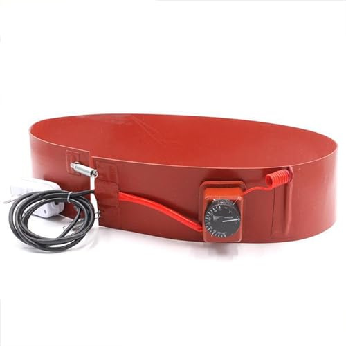 Controlador Termostático Ajustable Cinturón Calefactor de Tambor de Aceite - Cinturón de Almohadilla Calefactora de Caucho de Silicona - Calentador de Cubo de Miel de Barril de Grasa Resistente Para T