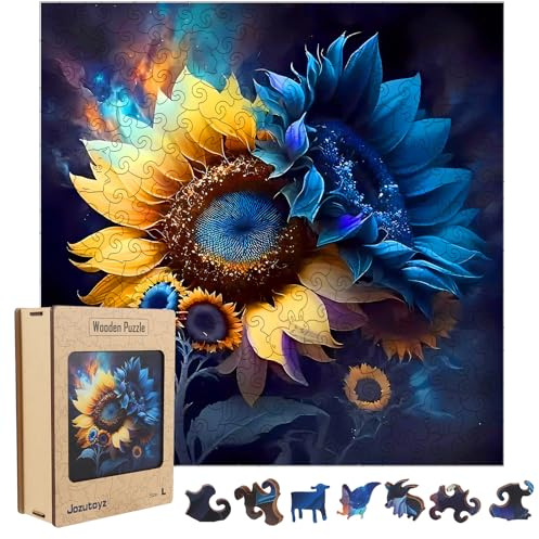 Jozutoyz Wooden Puzzle for Adults, 248 Piece Unique Animal Shaped Jigsaw Puzzles, Family Game Gift for Adults and Teenagers (11.2 * 11.2in)