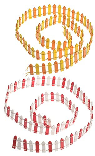 TINEASUR Cerca Miniatura para Casa De Muñecas Decoración De Cerca Miniatura 2 Piezas Resistente Ideal para Jardín