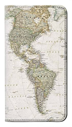 World Map PU Leather Flip Case Cover For Google Pixel 9
