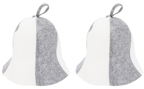 ZJchao 2pcs Sauna Bath Cap, Thick Insulating Absorbent Shower Headgear, Comfortable & Breathable Heat Protection, Ideal Special Occasions, Wool Synthetic Fibre Material, for