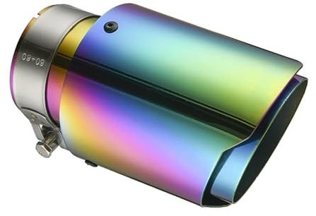 Auspuffrohr Auto Universal Gerade Mehrfarbige Dekoration Auspuffrohr Schalldämpfer Edelstahl Schalldämpfer Spitze Auspuffanlage Auspuffblende(63mm-89mm)