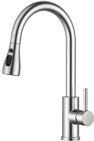 Grifo de Cocina Extraible - Grifos Cocina Fregadero - Monomando, Rotación 360, 3 modos de Flujo de Agua, Fabricado en Acero Inoxidable - Color Cromado Pulido - Torneira Cozinha