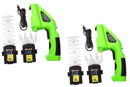 TOYANDONA 2 Pezzi Cesoie Per Recinti Elettrici Trimmer Senza Fili Trimmer a Batteria Tagliaerba Per Pali Portata Palmare Elettrico Trimmers Cutter Siepe Tagliabordi Per Prato Forbici Lega