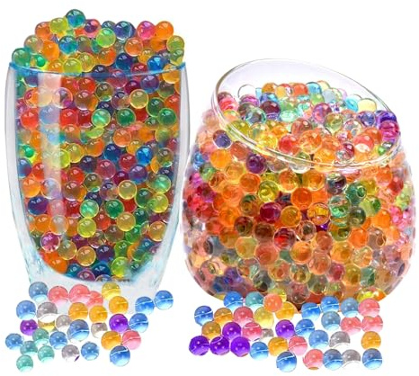 40.000 Stück Wasser-Gel-Perlen Ungiftig, 9mm-11mm Perlen Anzuchtkugeln, Wasserperlen Pack（Multicolor）
