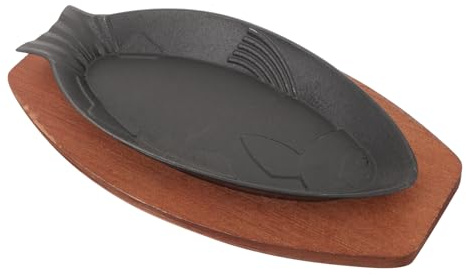 UTHCLO Sartén de Plancha Forma de Pescado Antiadherente y Resistente para Barbacoa Sartén Reutilizable para Freír y Asar con Calor Uniforme para Cocina Casa