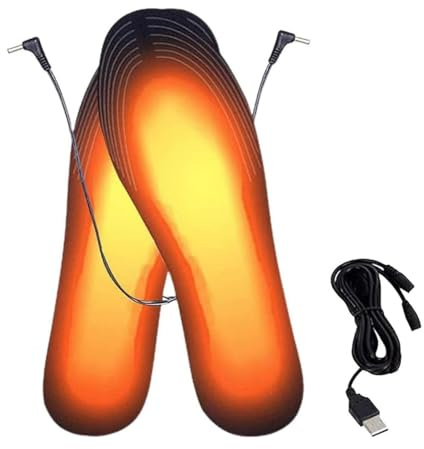 Semelles chauffantes USB - Semelles chauffantes - Semelle thermique - Lavable - Pour la chasse en hiver, le ski, la pêche, la randonnée - 41/46