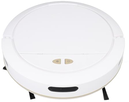 Depisuta Robotdammsugare Och Moppkombination, 3000pa Max Bt App FJrrkontrolls Automatisk Moppning Robotdammsugare 70-90min med 100 Ml Vattentank Feör Håkda Golv (Vit)