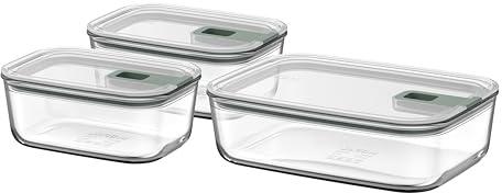 Mepal set glass easyclip 3 pcs (2x700 + 1500) - nordic sage