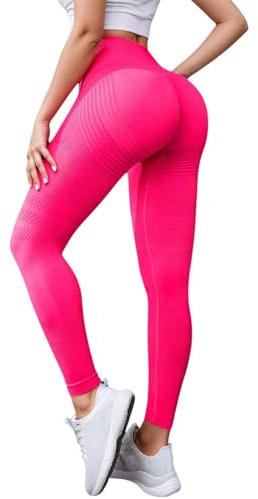 1er Pack Anti-Cellulite Kompressionsleggings Damen High Waist Push Up Sportleggins Nahtlos Blickdicht Sport Leggings mit Bauchkontrolle für Yoga Fitness Alltag
