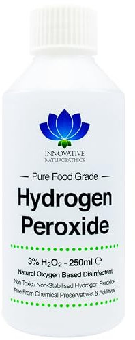 Wasserstoffperoxid in Lebensmittelqualität - Reine 3% ige Lösung - 250 ml - Nicht stabilisiert und ohne Zusatzstoffe