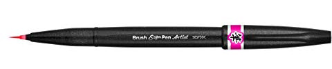 Pentel SESF30 Brush Sign Pen Artist punta pennello extra fine rosa 1 pz