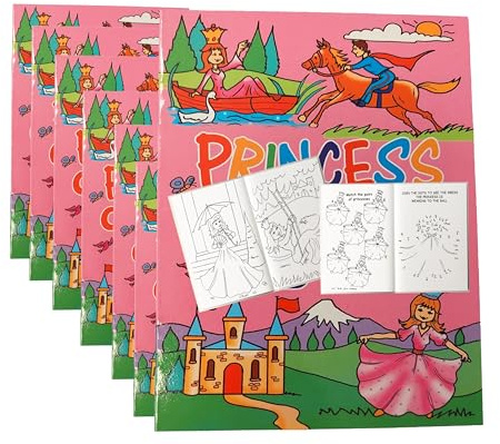 10 mini-livres de coloriage Princesse Mini livre de coloriage Cadeau Mini livre de coloriage pour fille Fête d'enfant, cadeau pour fille Anniversaire d'enfant