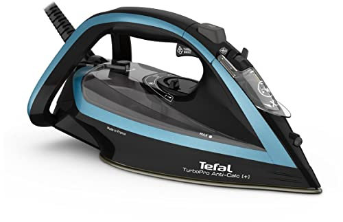 TEFAL Turbopro FV5695E1 Plancha Dry & Steam Plancha Durilium Airglide AutoClean Suela 3000 W NEGRO AZUL