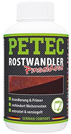 PETEC Convertitore ruggine 70042 Barattolo di pennelli 250ml