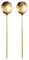 Zerophilo Salad Servers,Spoon and Fork Set 11.41 inch,18/10 Stainless Steel Salad Serving Titanium Plating (Gold)