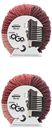 Bernat filt O'Go Shiraz garn – 2-pack med 300 g/10,5 oz – polyester – 6 superskrymmande – 220 meter – stickning/virkning