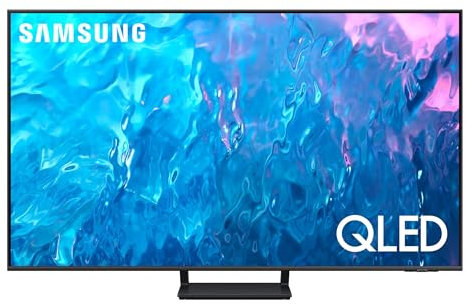 Samsung TV QE75Q70CATXZT QLED 4K, Smart TV 75 Processore Quantum 4K, Dual LED, OTS Lite, AirSlim Design, Integrato con Bixby e Alexa compatibile con Google Assistant, Titan Gray 2023