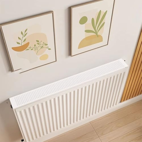 Cache-radiateur, Cache-radiateur anti-poussière pour bloquer le coussin décoratif de radiateur, aimant intégré fixé, pour salon/chambre/cuisine, blanc (40 cm)