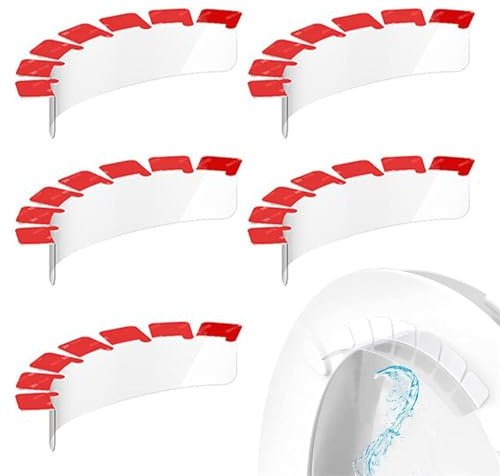 Toiletten Spritzschutz,Universeller Urinschutz für Toilettensitz,Urinabweiser Verhindert das Verschütten von Urin, für Runde und Ovale Toiletten,Transparenter Töpfchentraining Pee Spritzschutz (5)