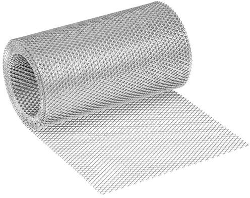 PAROTEC Griglia di protezione per uccelli – 150 mm x 5 m – Rotolo griglia di gronda in PVC – Profilo di ventilazione per tetto e facciata – Nastro anti-insetti e piccoli animali