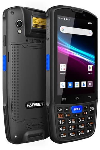 PDA con escáner de códigos de Barras Farset F7-WiFi, Android 14, Motor de escaneo 1D/2D/QR con Licencia Zebra SE6100, batería reemplazable de 5000 mAh, certificación IP67.