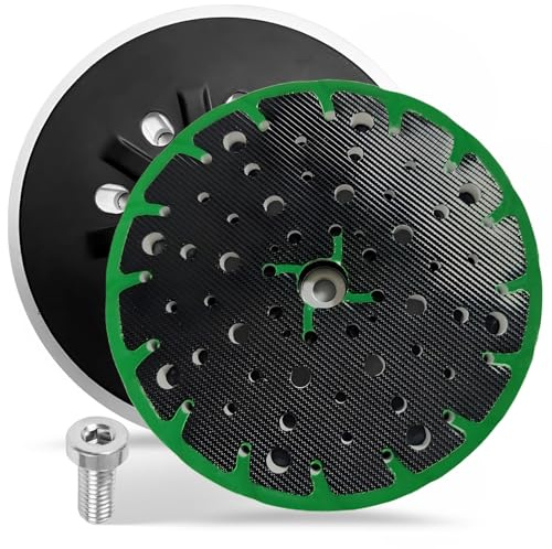 48 Fori Strumenti per lucidare i componenti Platorello per Levigatrice 150 MM con Vite M8 Platorello per Smerigliatrice Platorello per Trapano Dischi Abrasivi 150mm Dischi per Smerigliatrice