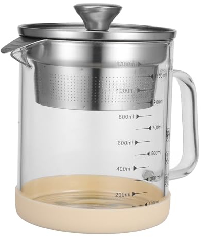 Cabilock Séparateur de Graisse Pot Filtre Huile Cuisine avec Passoire Amovible et Poignée Antibrûlure pour Filtration et Stockage Huile Jus Lait Végétal Multifonction