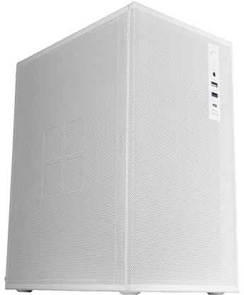Mars Gaming MC-MESHPRO, MicroATX och Mini-ITX PC-Fodral, AirMesh Pro System, Japanska Stålnätpaneler, 120mm PWM FDB Bakfläkt, Stöd för Vätskekylning upp till 120mm USB-C, Vit