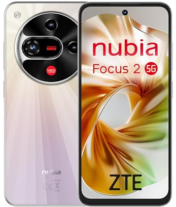 ZTE Nubia Focus 2 5G Unlocked Smartphone with AI, 8GB+256GB, 6.7 HD+ 120Hz Display, 108MP Camera, 5000mAh Battery, 18W Fast Charge, Android 15, Case and Protector Included, White