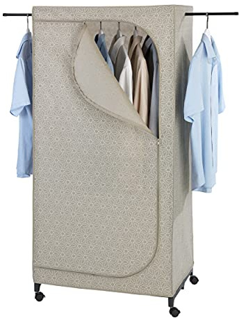 Wenko - Armadio pieghevole con ruote, talpa, Kleiderschrank