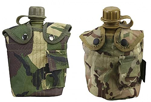 Kombat UK 1 Litre Water Bottle with BTP Camouflage Nylon Belt Pouch