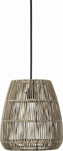 PR Home of Scandinavia Lampenschirm Rattan für Außen grau beige Saigon 28cm für E27 Pendelaufhang