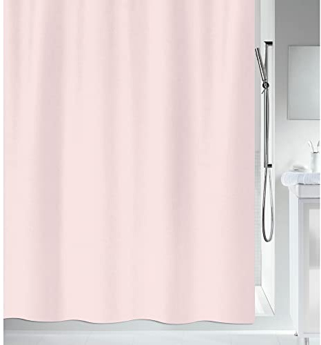 MSV Anti-Schimmel Duschvorhang - Anti-Bakteriell, waschbar, wasserdicht, Polyester, 180x200cm Pastellrosa