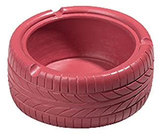 CULPRT Vintage -Zementreifen Aschenbecher, Zigarettenschale Für Innen- Oder Außenbereich Persönlichkeit Office Bar Cafe Home Decor, Aschenbecher/Rot