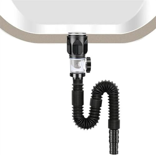 Siphon für Waschbecken Ablaufschlauch for Waschbecken, P-Trap-Schlauch, Waschbeckenrohr, flexibles Universal-Waschbecken-Abflussrohr-Set, Abflussrohr for Badezimmer, Küchenzubehör. P Trap