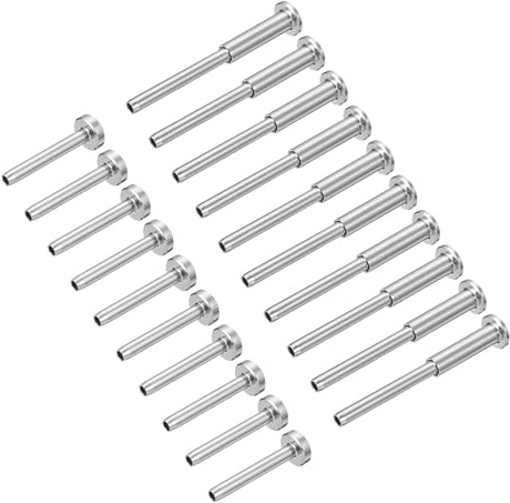 uxcell 20 Pairs Invisible Cable Railing Kit, 1/8 Swage Tensioner and Terminal Hidden, T316 Stainless Steel Cable Railing Hardware for 2x2, 4x4 Wood/Metal Posts, Silver
