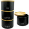 3 Pieces Jar with Wooden Lid Tea Coffee Sugar Canister Storage Container Bowl Pots Kitchen Storage Tins (Black)
