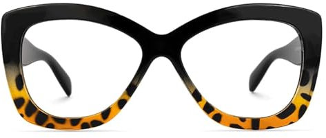 WxuuLTGJR Vintage Brillengestell Leopardenmuster Sonnenbrille Titan Brillengestelle Brillengestell Anti-Blaulicht Damen Brillengestelle