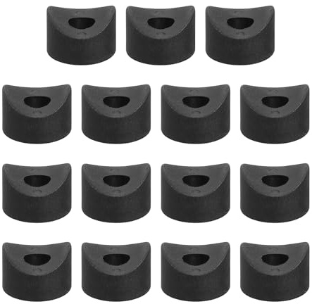 QUARKZMAN 30 st runda plastbrickor, 9 mm x 25 mm x 10 mm svart pa konkava brickor distansanordning fästanordning fixeringsmaskin runt rör