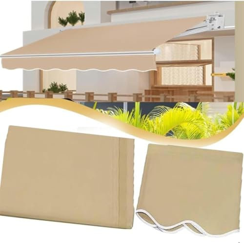 HOTAPEPU Auvent De Terrasse Rétractable Tissu De Remplacement Abri Pare-Soleil Imperméable Toile ;Auvent Couverture Abri De Remplacement Toile pour Store Banne(Size:6x3.5m/19.7x11.5f)
