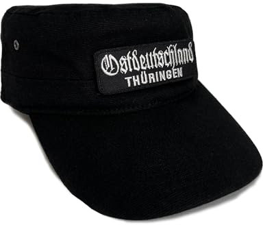 No Face No Name Military Cap Ostdeutschland Thüringen in schwarz I Unisex frei einstellbar I bestickter Patch I Army Basecap Snapback Kappe Mütze