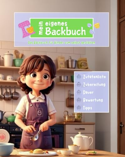 Mein eigenes Backbuch: Das Rezeptbuch für Kinder zum selbst gestalten