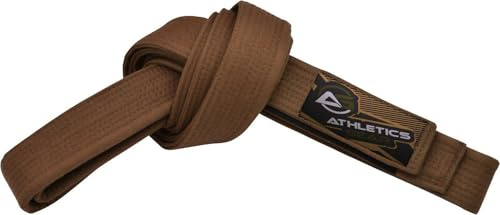 Athletics Gear AG Cintura da karate per arti marziali, 100% cotone con cuciture multiple, per BJJ, Judo, Taekwondo e Karate (marrone, 280 cm)