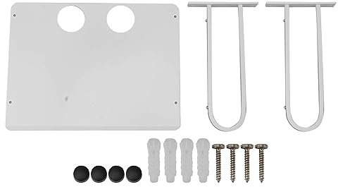Kuuleyn Schwebendes Regal, wandmontiertes Projektorregal, schwebende Projektorregale aus Aluminium für Router, TV-Box, Player, Kabelbox (White)