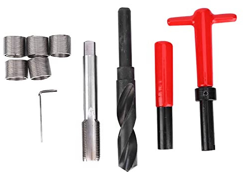 10-teiliges Gewindereparaturset aus Edelstahl, M18 X 1, 5, Gedrehter Bohrer, Windeisen, Gewindeeinsatz, Werkzeug für die Reparatur Beschädigter Gewinde