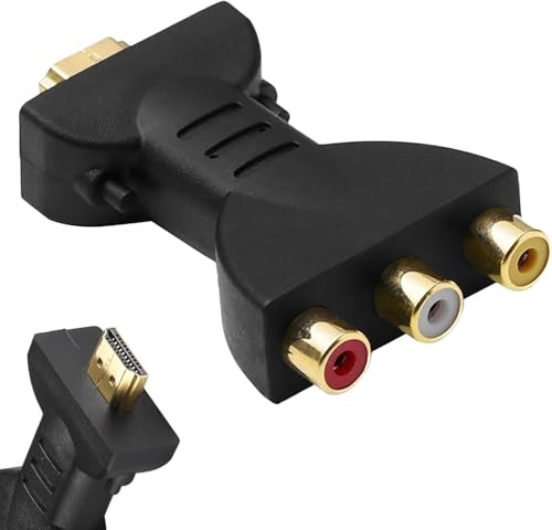 KIPTVO HDMI to AV RGB Converter - 1080P High-Definition Video and Audio Adapter Component for TV