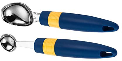 Cabilock Set Di Scavino E Cucchiaio Per Frutta in Acciaio Inox Doppio Lato Per Melone Casa