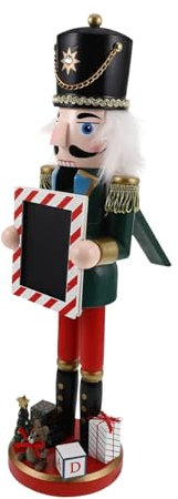 Anneome Figura De Cascanueces De Madera Soldado Decoración De Fiestas Tradicional Adorno De Escritorio para Navidad Diseño Delicado